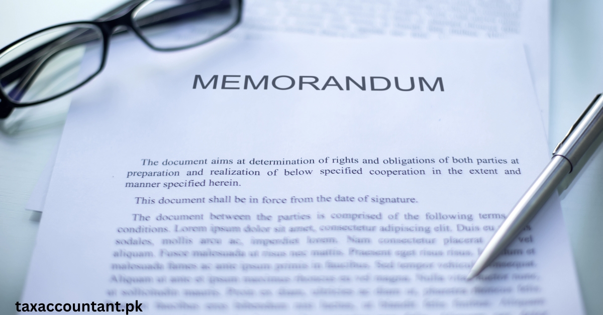 Memorandum of Association in Pakistan