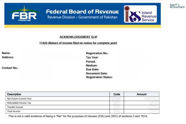 income tax return