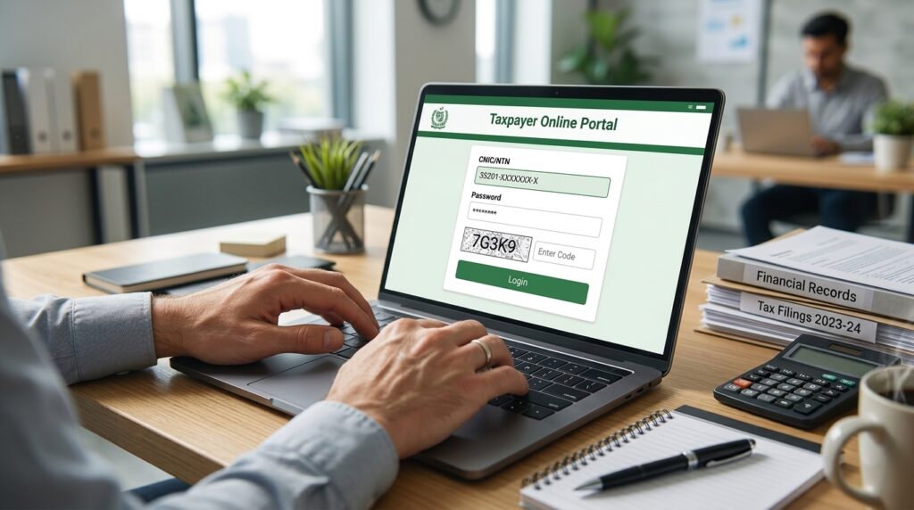 Logging into IRIS FBR tax portal in Pakistan step by step