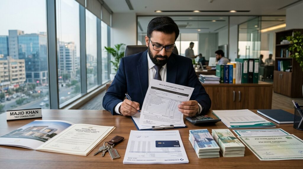 Simple Guide: How to File Income Tax Returns in Pakistan Online (2026) 4 Wealth statement assets required for income tax return filing in Pakistan