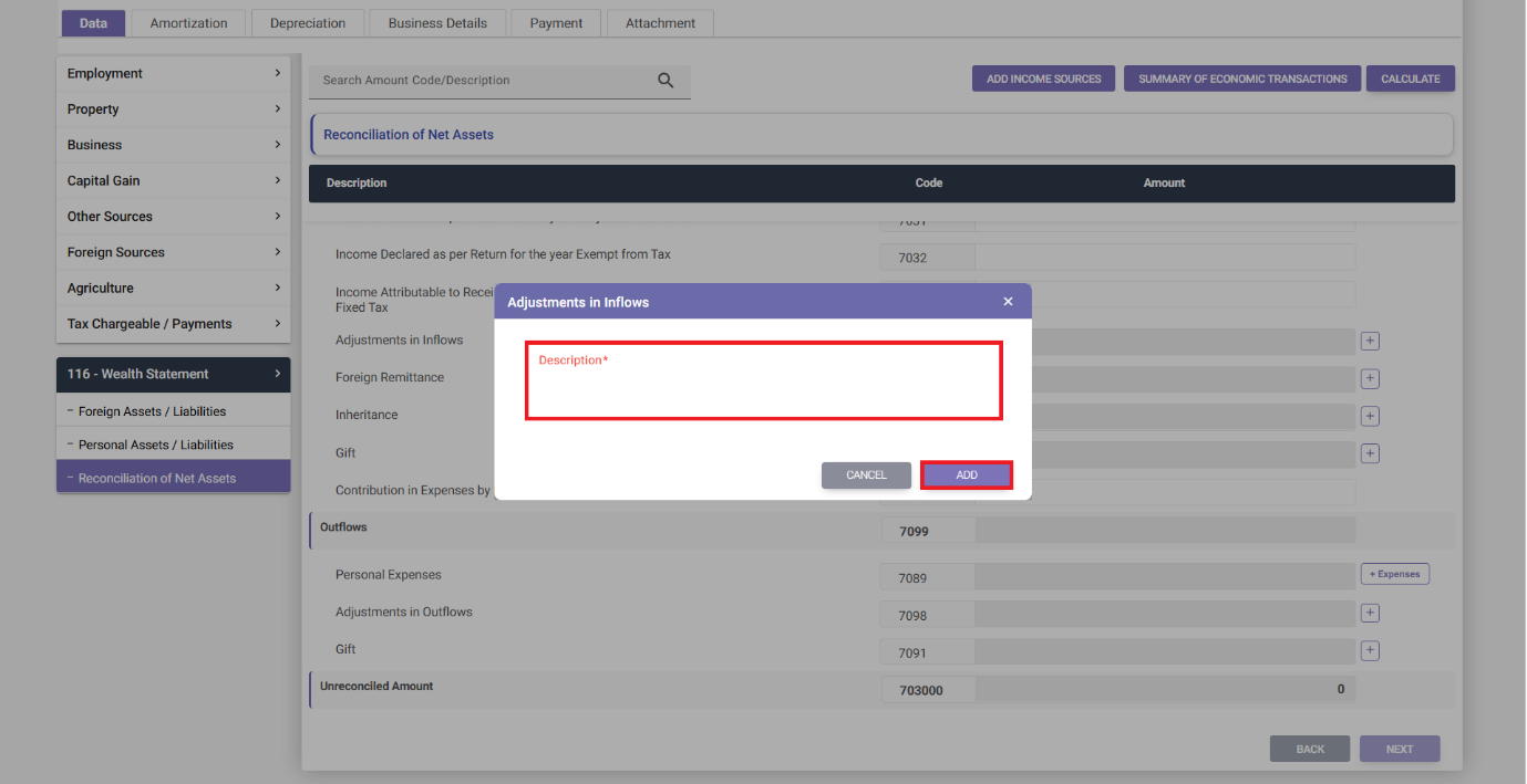 How to Fix an Unreconciled Amount in Your IRIS Wealth Statement (2026) 2 Adjustments in Inflows modal in IRIS