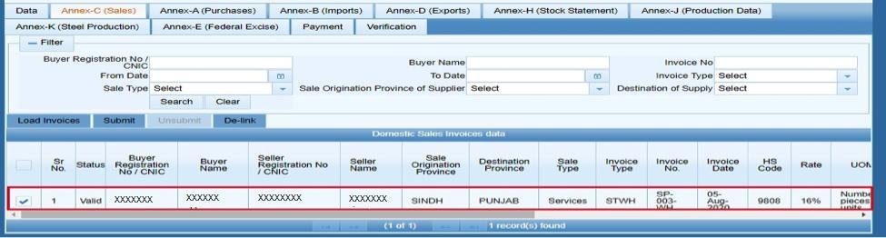 Sales Tax Annexures Explained: Annex-A to Annex-P in IRIS 2 Domestic Sales Invoices data grid in IRIS