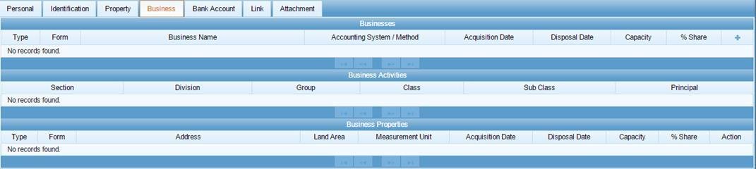How to Register for FBR IRIS in Pakistan (2026 Guide) 3 Business tab with Businesses, Business Activities, and Business Properties grids in IRIS