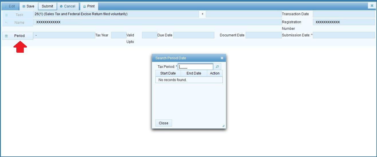 Search Period Date dialog in IRIS