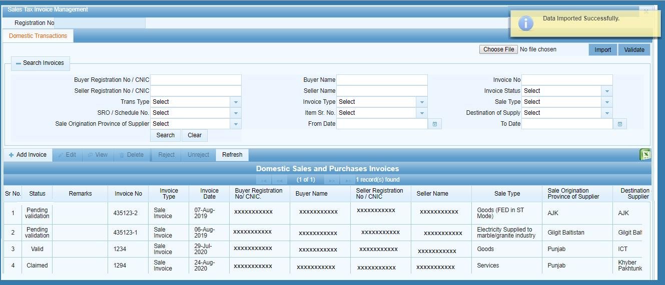 How to Bulk Import Sales Invoices in IRIS Using the Excel Template 6 Data imported successfully confirmation in IRIS