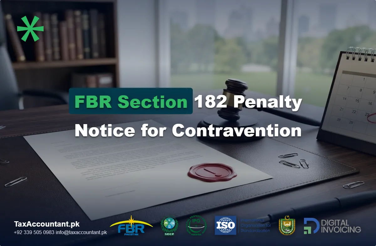 fbr section 182 penalty notice contravention thumbnail