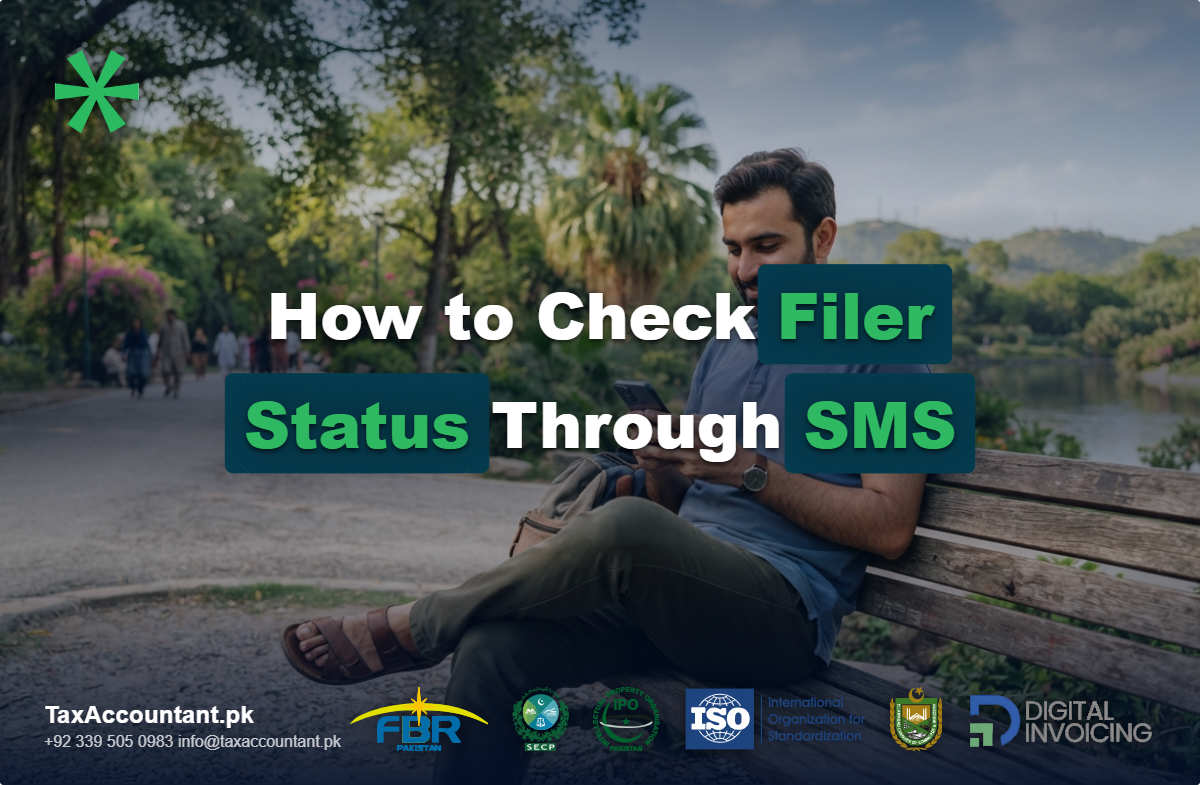 how to check filer status through sms