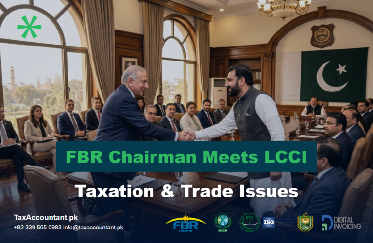 FBR chairman meets LCCI Lahore delegation on taxation and trade issues