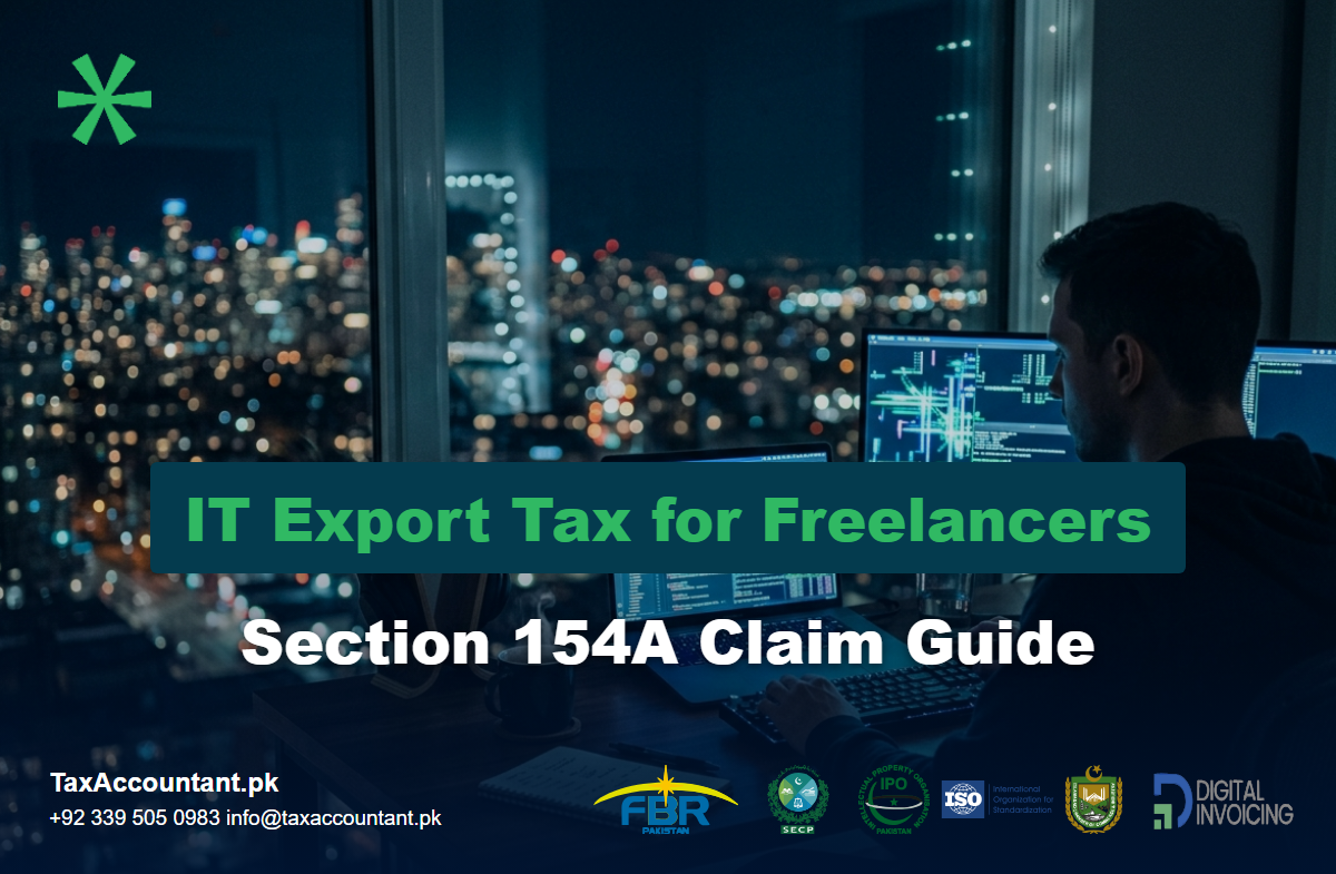 How to claim FBR tax benefit for IT companies and freelancers in Pakistan under Section 154A
