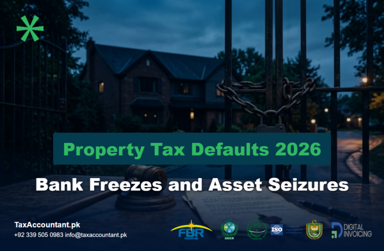 FBR property tax defaults penalty 2026: bank account freezes and asset seizures for non-filers