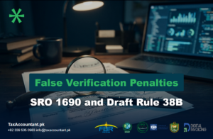 FBR penalties for false verification in tax returns under SRO 1690 and draft Rule 38B