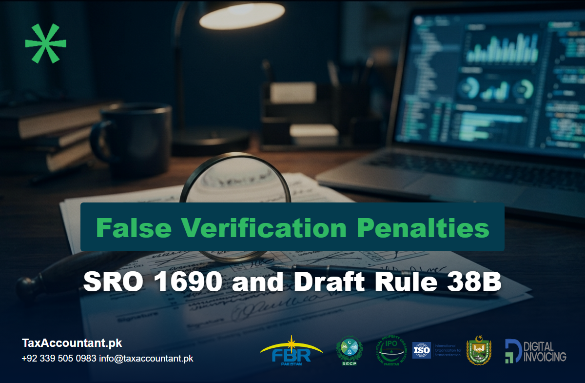 FBR penalties for false verification in tax returns under SRO 1690 and draft Rule 38B